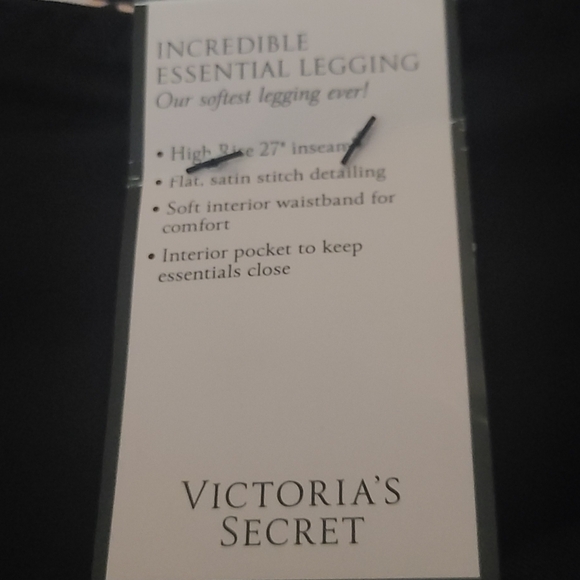 Victoria's Secret NWT Black Floral Incredible Leggings Size 16 High Rise - Picture 4 of 7